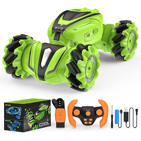 RC-bil, fjärrstyrd crawler, RC-stuntbil med gestkontroll, 2,4 GHz uppladdningsbar transformerbar fjärrstyrd bil med imponerande ljud