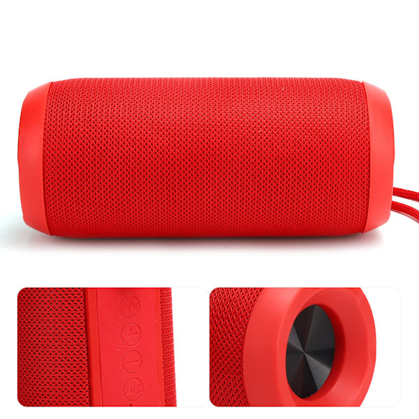 X100 Trådløs Bluetooth Højttaler Bærbar Mini Subwoofer Understøtter Hukommelseskort USB AUX FM Rød