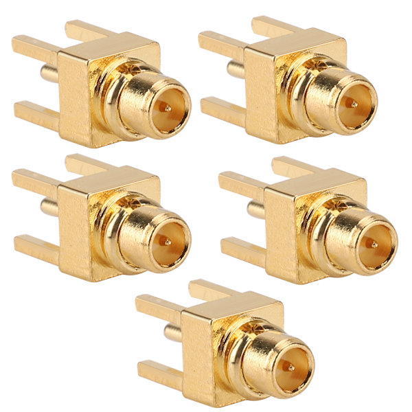 5PCS MMCX JE suora neliö suora pistoke RF 5-nastainen liitinpistoke PTFE-sovitin