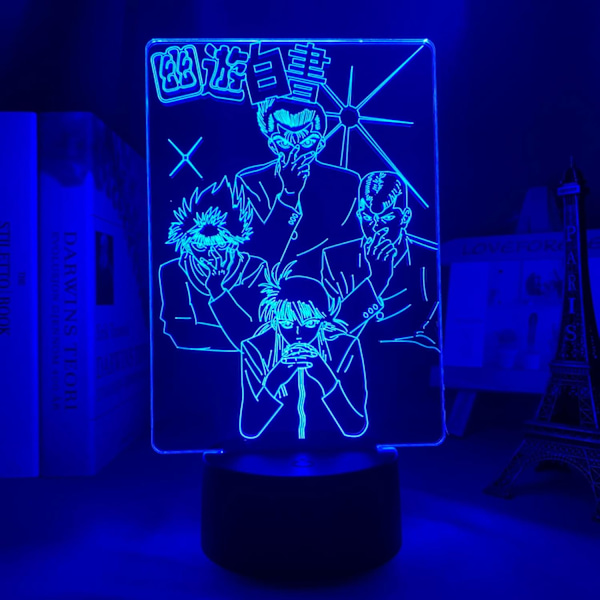 3D LED Lys Anime Yu Yu Hakusho til Soveværelses Dekoration Natlys Børnefødselsdagsgave Manga Værelse Bord 3D Lampe Yu Yu Hakusho