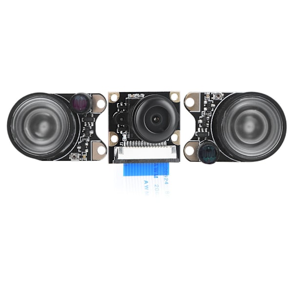5MP Fisheye-kameraobjektiv med vidvinkel och fyllningsljus för Raspberry Pi 2/3/B+/Zero
