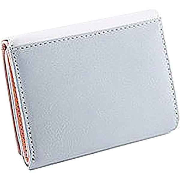Söt Elefant Plånbok för Kvinnor Liten Trifold PU Läder Flickor Kreditkortsfodral Hållare Organiserare med ID-Fönster (Blå)
