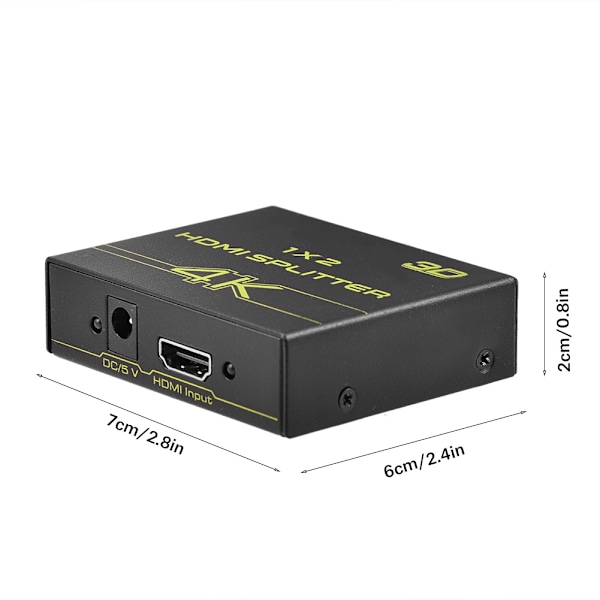 Mini 1 x 2 Full HD 4K x 2K HDMI-splitter 1 in 2 ut splitters V1.4a 3D 1080P