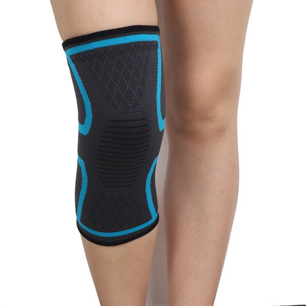 Knebeskyttere for kvinner og menn med knesmerter - 2 pakke knebeskyttere for knesmerter sett, knebeskyttere kompresjonshylse, knebeskyttere mot knesmerter Blå-L