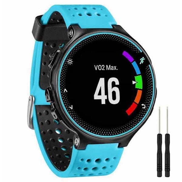 Garmin Forerunner 235/235Lite urrem, blød silikone erstatningsurrem til Garmin Forerunner 235/220 / 230/620 / 630/735 smartwatch