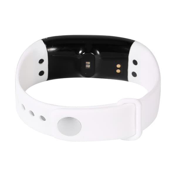 Smart Bluetooth Band intelligent Watch Bracelet Pulsmåling Til Android iOS Hvid