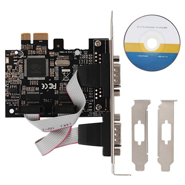 ST32 PCI-E til 2-ports RS232 serielkortadapter med strømforsyning WCH382L Master Chip