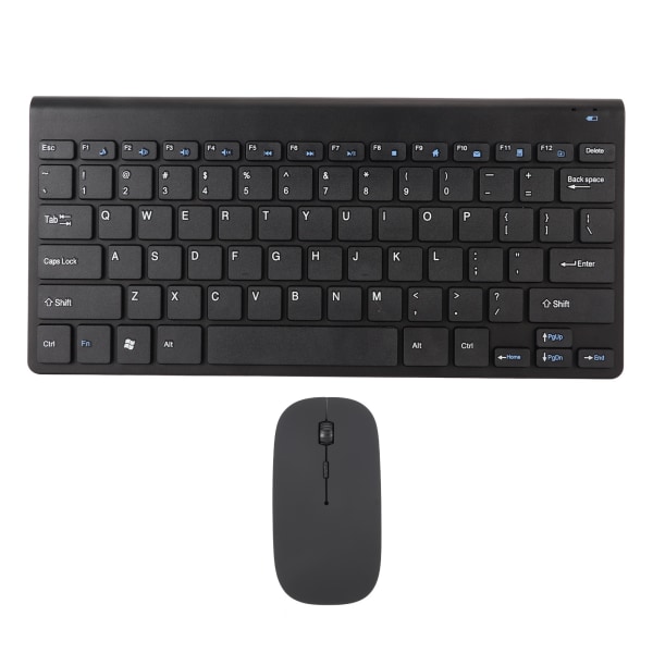 Smart trådløst tastatur musesett Stille LED-indikator Vanntett strømsparende Kompakt tastaturmussett for kontor svart