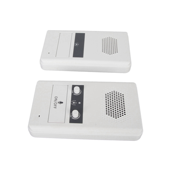 Dubbelriktad diskbänksintercom Premium-högtalare Känslig mikrofon 3W fönsterintercomsystem för bank  100‑240V Vit