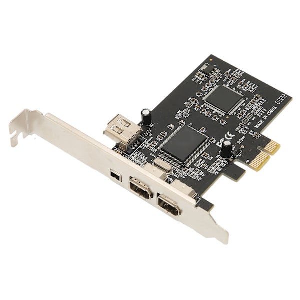 PCIE X1 till IEEE 1394A Riser-kort Adapter Full Duplex-kanal 3 Externa 1394A-portar Firewire Riser-kort för DV-videokameror