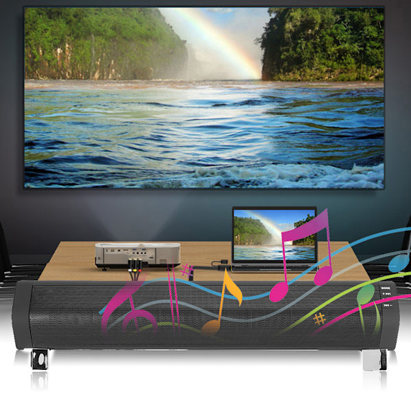 WSA-854 Stereo Bluetooth Soundbar Högtalare med Hög Volym och Radiofunktion med Instickskort
