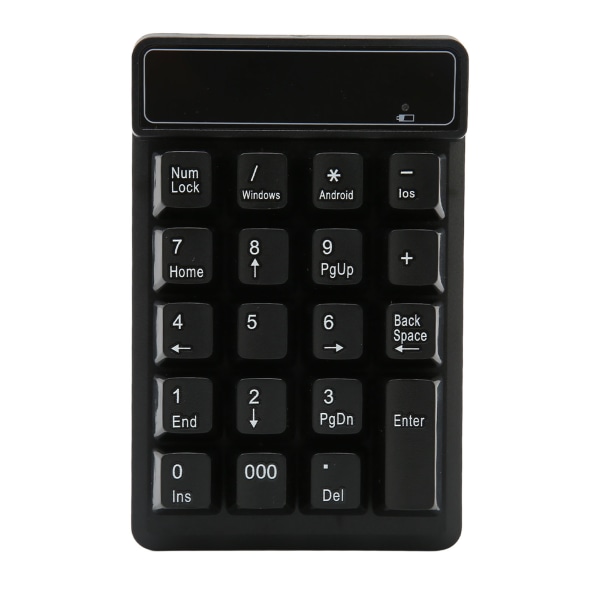 Trådløs talltastatur svart 19 U-formede taster BT4.0 Batteridrevet Kompakt numerisk tastatur for gaming kontordatamaskin