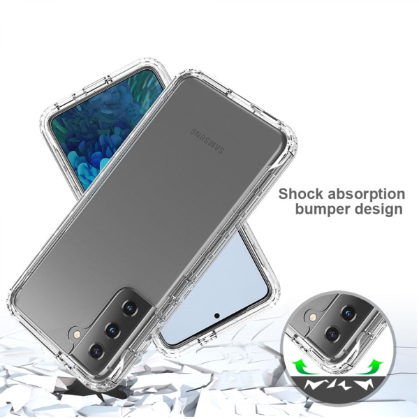 JUSTUP för Samsung Phone Case Heavy Duty Protective Anti-Slick  Soft Back Shell Hard PC Front Open Frame Slim Phone Cases för Samsung Galaxy S21 Ult