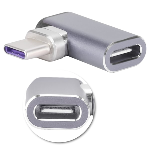 Typ-C magnetisk adapter för Macbook snabbladdning Magnet USB-C-kontakt (grå)