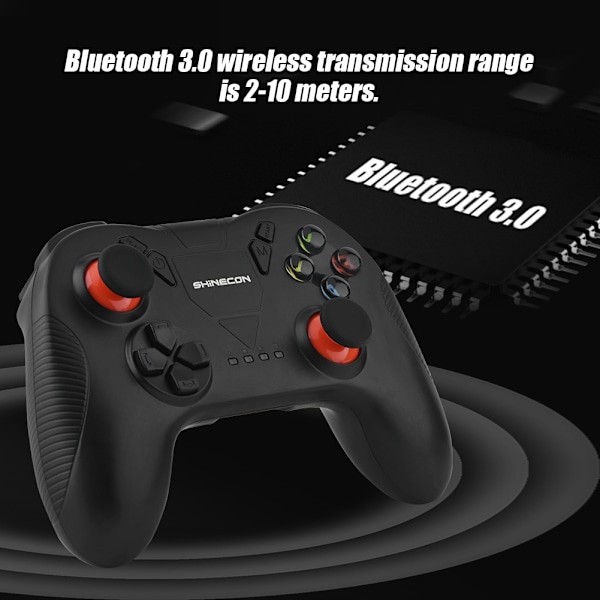 SHINECON Bluetooth-peliohjain Langaton peliohjain Joystick iOS- ja Android-puhelimille ja PC:lle