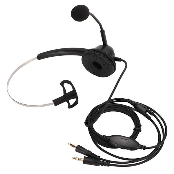 H360PCVA 3,5 mm PC-headset forretningshodetelefoner Monaural-hodetelefoner med volumkontroll for webinar-kontor-klasserom-hjem