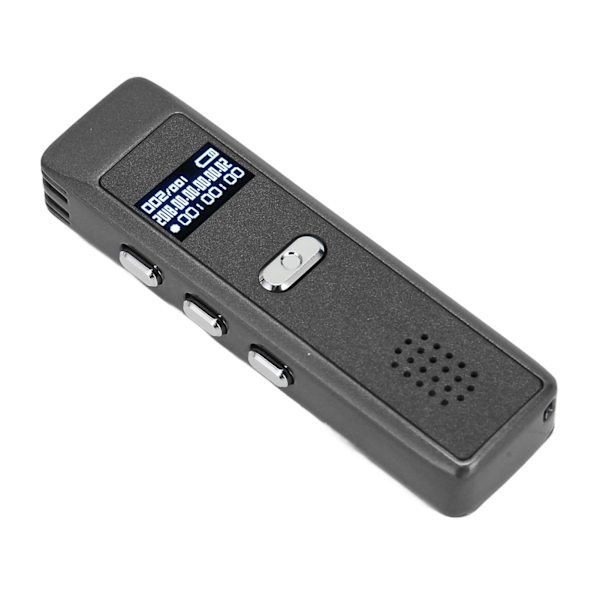 Ääniohjattu tallennin AI Älykäs HD Melunvaimennus MP3-soitin Mini Ääninauhuri Harmaa Peilipinta Harmaa Kuori 32GB