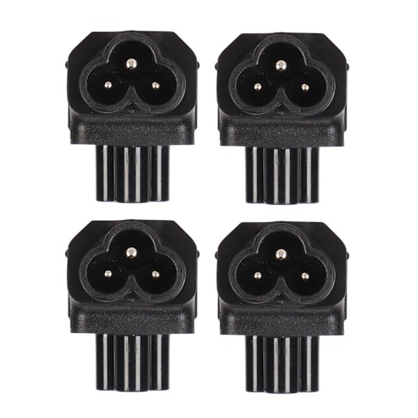 4PCS IEC320 C6 till IEC320 C5 Strömadapter Plug and Play C6 till C5 Höger Vinklad 90 Graders Strömadapter för UPS PDU Server