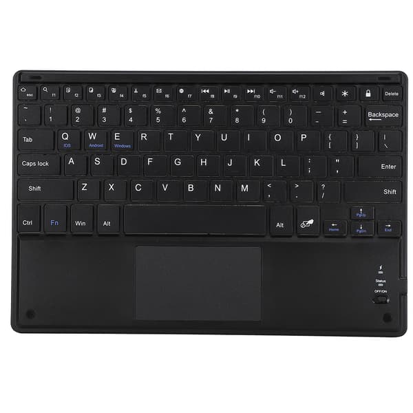 Ultra tynd trådløst Bluetooth-tastatur med touchpad til Windows PC Android-telefon Tablet