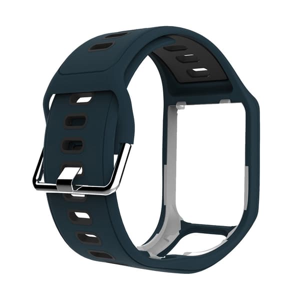 For Golfer2 Adventunrer Silikone Dobbelt Farve Håndledsrem Til TomTom Spark Runner 2/3 (Grøn med sort)