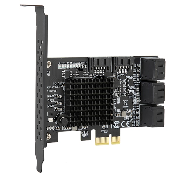 PCI E til SATA3.0 Udvidelseskort 8 Porte Adapter Riser Kort Desktop Computer Tilbehør
