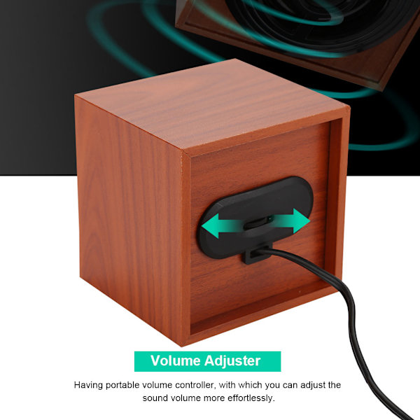 M9 Trä USB Mini Högtalare Bärbar Trä Skrivbord Dator Högtalare PC Subwoofer