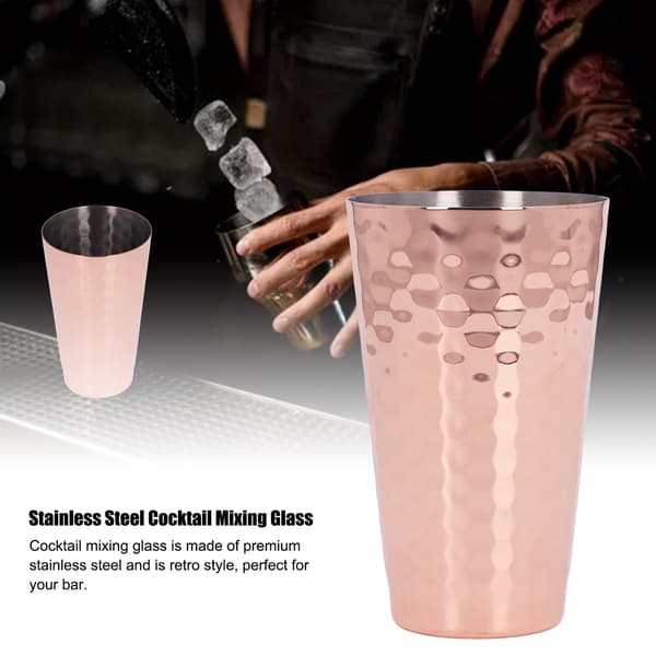 Rustfrit rustbeskyttet retro cocktail-mikserglas i rustfrit stål til hjemmebaren