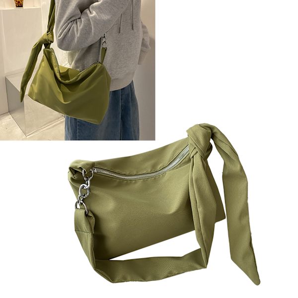 Kvinners Skulder Bag Stor Kapasitet Casual Lazy Style Messenger Bag for Skole Arbeid Gratis Størrelse Green