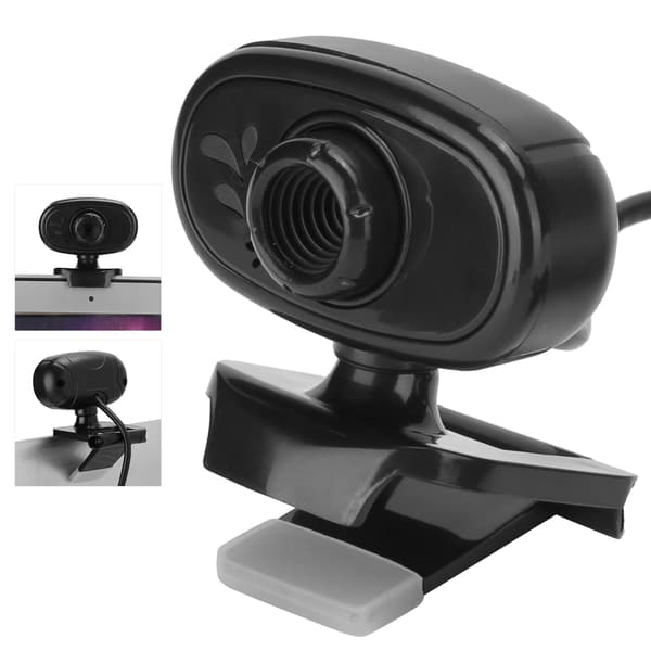 USB Webkamera HD PC Desktop ClipOn Webcam med Mikrofon DriveFree Videokonference