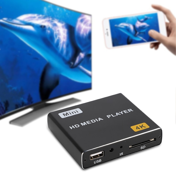 4K Full HD Digital Media Player HDMI USB s SPDIF Hjemme Musik Videoafspiller