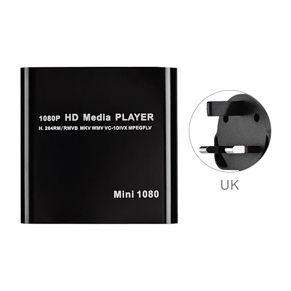 Mini Full HD 1080P Digital Multi TV Media Player Box Stöd SD-kort med fjärrkontroll Svart