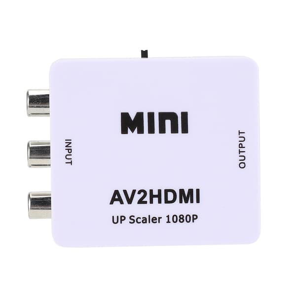 1080P USB-drevet AV til HDMI HD videokonverter for dekoderbokser DVd VCD spillkonsoller (hvit)