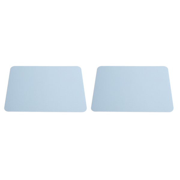 2 st musmatta 2-sidig PVC-läder vattentät skrivbordsmatta kontor hem musskydd 27x21cm (blå silver)