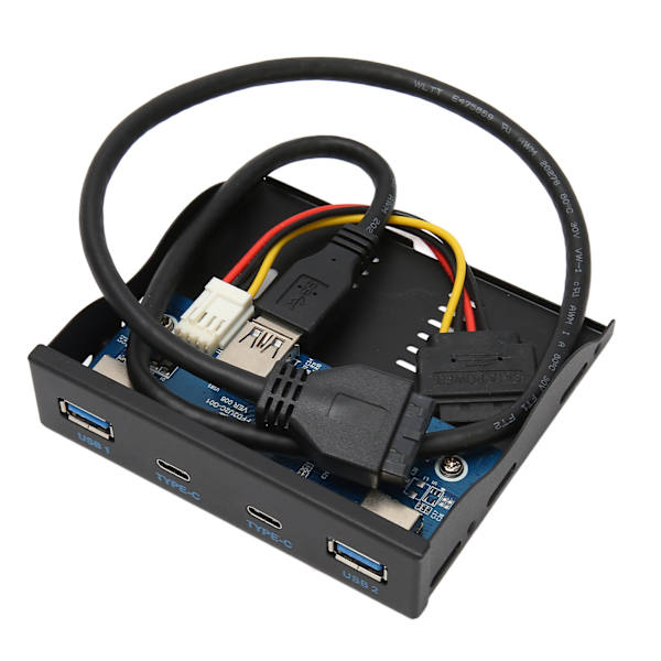 USB 3.2 Frontpanelhubb 6 portar 5 Gbps höghastighets Plug and Play Stabil Front Floppy Drive Panel för stationär chassi