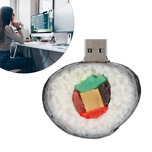 16G Sød Sushi U Disk Mini Størrelse Bærbar Flashdrev Lagerenhed Memory Stick U Disk