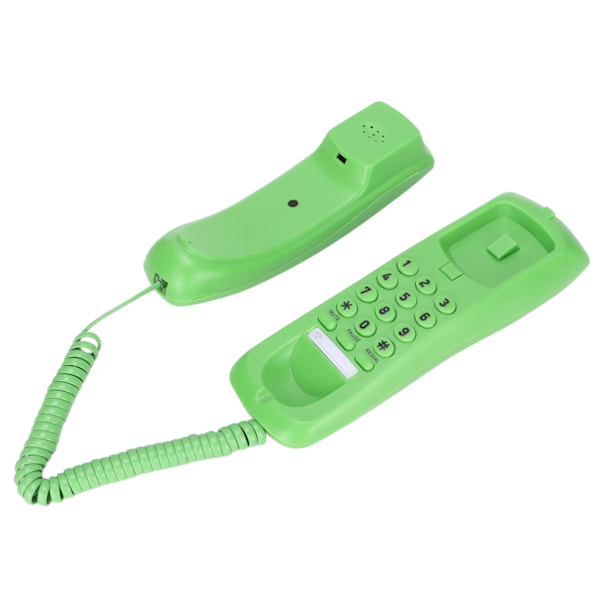 KXT628 Hotelltelefon Vägg Skrivbord Trådbunden Telefon med Mute Paus Uppringningsfunktion för Kontor Hem Hotell(Grön )