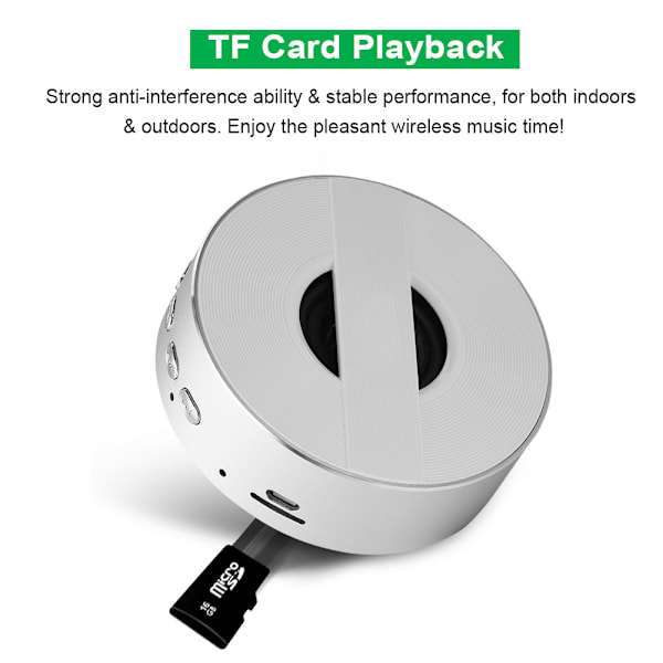 Mini langaton Bluetooth 4.0 -kaiutin HiFi-stereovahvistin MP3-soitin, tukee mikrofonia ja TF-korttia