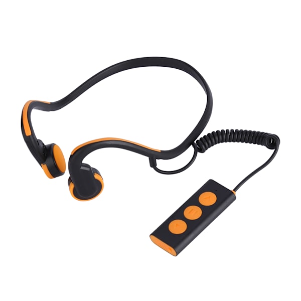 Bærbar Bluetooth Bone Conduction Hovedtelefon Sport Headset Trådløse Øretelefoner Orange