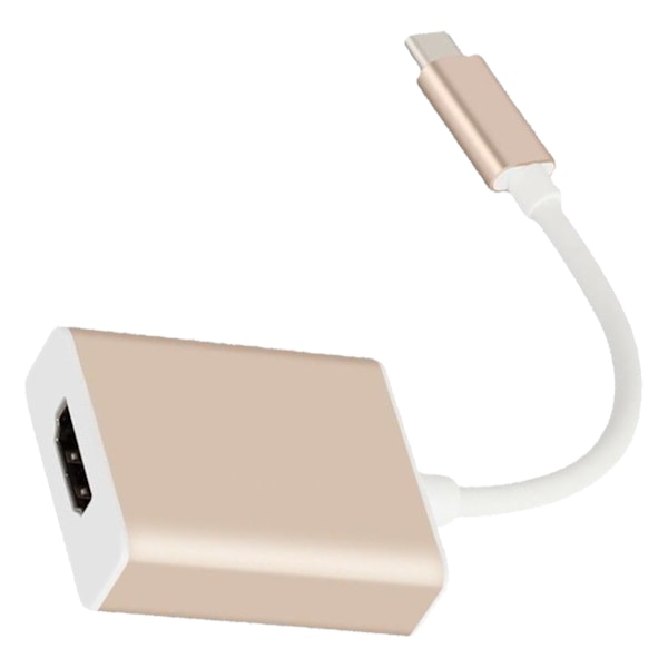 Typ C till HD Multimedia Interface-adapter Stöd 4K 10GBit Båda sidor Insatt Plug and Play USB C till HD-adapter Guld