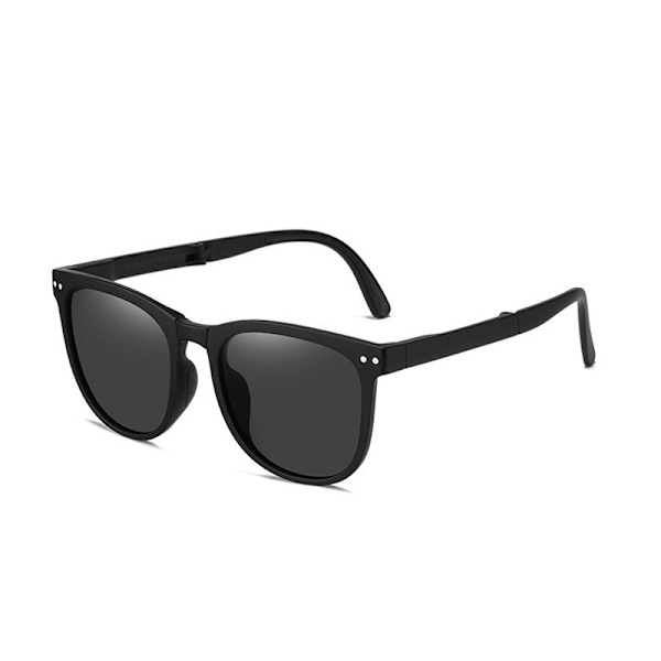 Polariserte solbriller sammenleggbare UV-beskyttelse sorte unisex polariserte solbriller for campus sport sykling