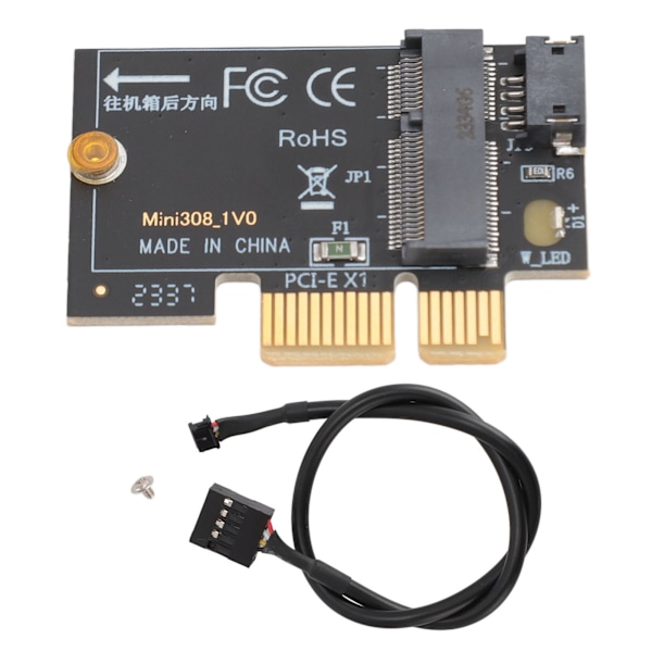 M.2 - PCIE X1 -sovitinkortti, nopea tiedonsiirto, liitettävä M.2 - PCI Express X1 -minikortti pöytätietokoneisiin