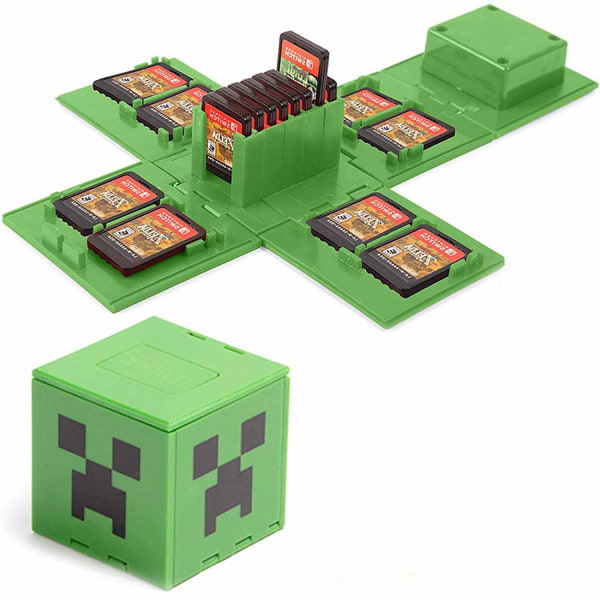 Spilllagringsveske til Nintendo Switch - Switch Game Card Holder Game Storage Cube Game Card Organizer for Nintendo Switch med 16 spillekortspor