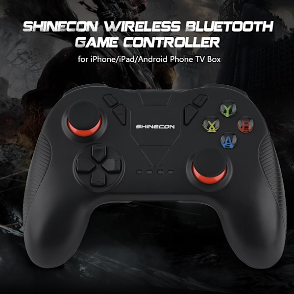 SHINECON Bluetooth-peliohjain Langaton peliohjain Joystick iOS- ja Android-puhelimille ja PC:lle