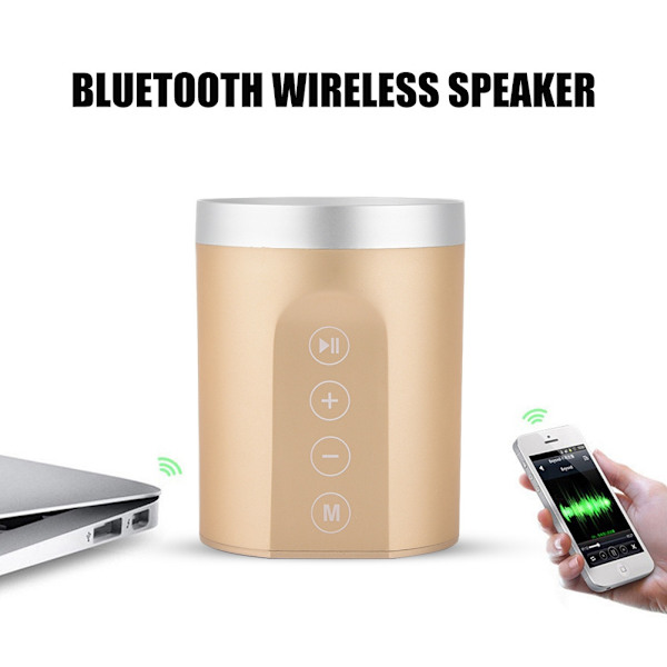 Tung bas trådlös Bluetooth-högtalare Handsfree-samtal FM-radio Bluetooth-högtalare - Touch-knapp