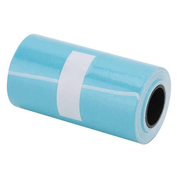 6 rullar blå 57x30mm termiskt papper självhäftande termiskt utskriftskvittopapper