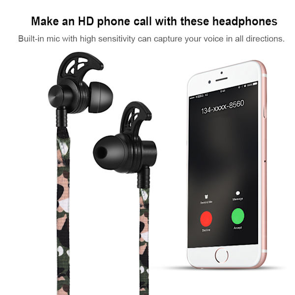 3,5 mm flettet stereo kablet headset hovedtelefon med mikrofon til Samsung Galaxy sort