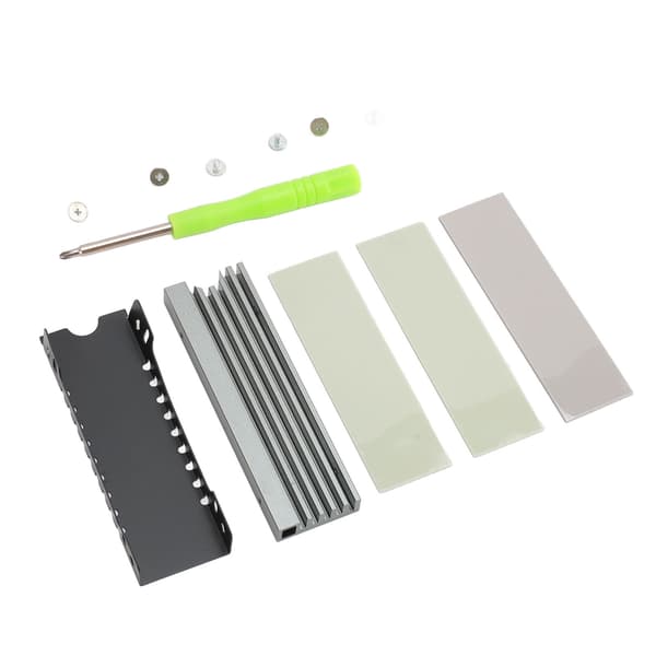 M.2 NVME 2280 SSD Køleplade Support Single Double Sided SSD Køleplade med Termiske Silikon Pads til PC til PS5 til PS5 Slim Grå