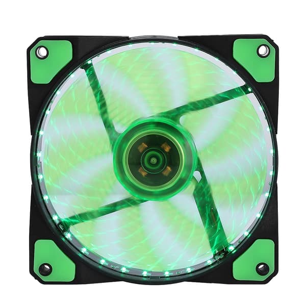 LED Lys Stille Blæsere Lysende Strålende Heatsink Køler Køleventilator Til PC Computer Grøn