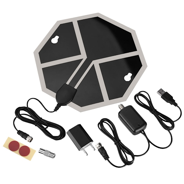 Ottekantet fladt HDTV-antenne 60 miles bredt område Digital indendørs 1080P 4K TV-antenne
