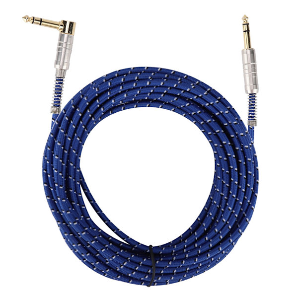 6,35 mm hann til hann rett hode til albuehode stereo lydkabel pluggadapterledning (10 m)